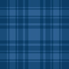 Blue checkered seamless pattern. Vector cage abstract background. Trend lumberjack Merry Christmas and New Year design tartan texture