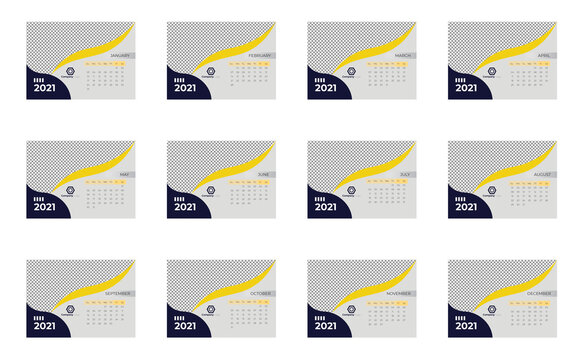Desk Calendar 2021