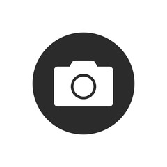 Photo camera button vector icon