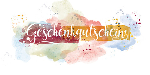 Geschenkgutschein aquarell