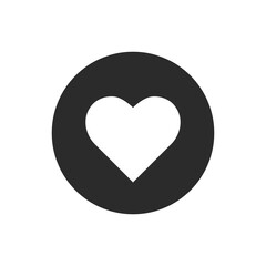Heart button vector icon