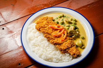 japan fried chicken and curry rice