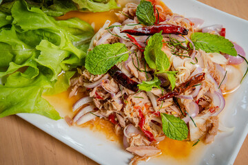 spicy fried egg on lunch