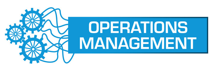 Fototapeta premium Operations Management Gears Random Lines Box Horizontal 
