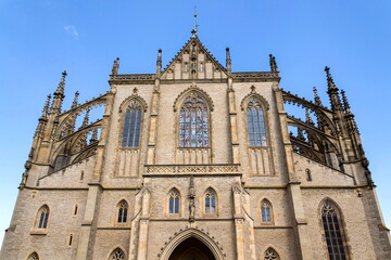 Roman Catholic Saint Barbaras Church in Kutna Hora, sunny summer day, Czech Republic