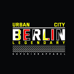 Naklejka na ściany i meble berlin urban city legendary superior apparel