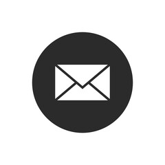 Mail button vector icon