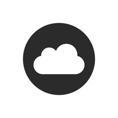 Cloud button vector icon. Simple flat symbol