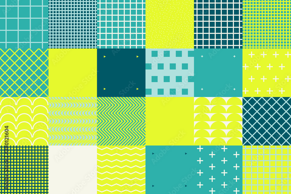 Poster neon abstract vector pattern design