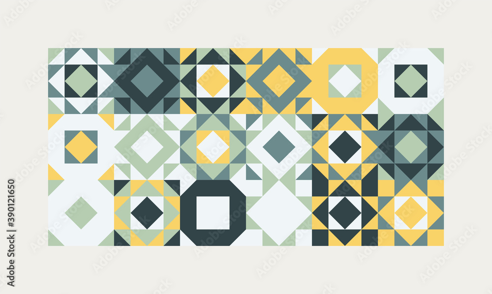 Poster triangle shapes composition of abstract geometric vector pattern design