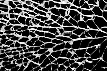 Texture broken glass on black background