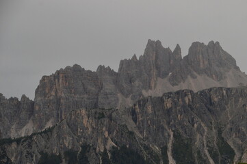 Hiking and climbing in the dramatic and beautiful Cinque Torri mountains in the Dolomites of Northern Italy