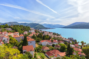 Naklejka na ściany i meble Wonderful Herceg Novi coastline view in Montenegro