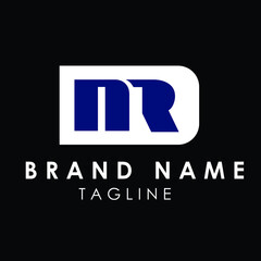 NR Stylish Font Logo Design