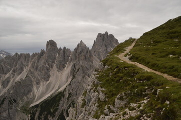 Hiking and climbing in the dramatic and beautiful Cinque Torri mountains in the Dolomites of Northern Italy