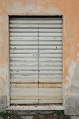 old window with shutters 