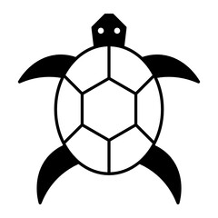 Obraz premium Small Turtle Concept, Pocket Pet Vector Glyph Icon Design, Wild Animal Symbol on White Background 