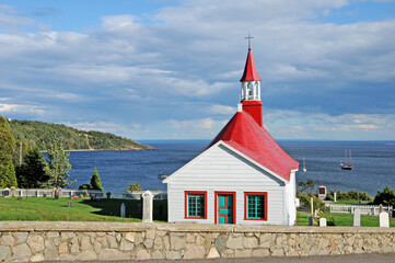 Quebec; Canada- june 25 2018 : the village of Tadoussac