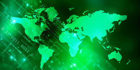 2d illustration world map abstract background