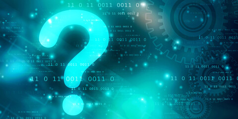 
2d illustration question mark background