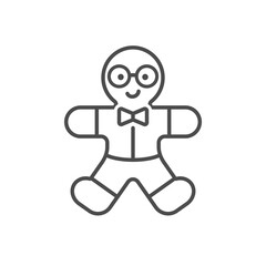 Gingerbread Man Vector Illustration Icon 
