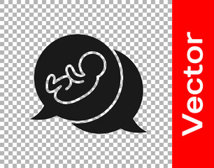 Black Baby icon isolated on transparent background. Vector.