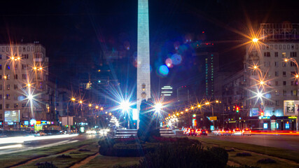 night traffic in the city