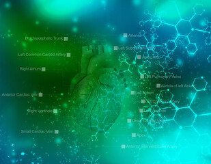 2D illustration medical structure background
