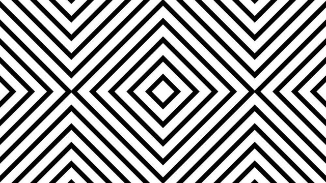 Black and white stripes abstract background. Loop 4K animation  of stripes 