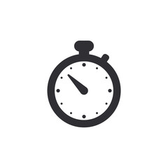 Stopwatch icon. Stopwatch. Vector timer. Measurement icon. Time clock sign. Watch icon. Vector clock face. Countdown. Сlassic dial. Speed measurement. Vector illustration. Color easy to edit. 