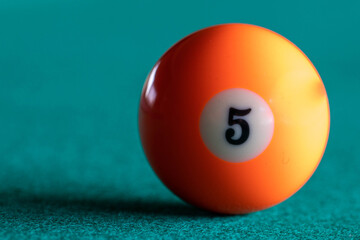 pool ball on green clothe