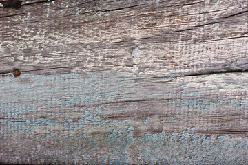 old peeling paint on a wooden background. Old shabby wooden background close-up. Rough paint texture