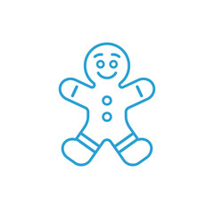 Gingerbread Man Vector Illustration Icon 
