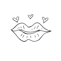 Love, heart icon. Valentine's day concept. Romantic holiday. Cute drawing template. Greeting card, poster, label, design element	
