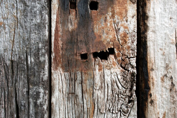 Surface eroded by time, Old wood background.