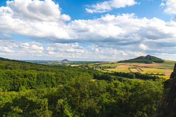 
View of the landscape of the Czech Central Mountains,
 Czech Republic