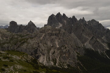 Hiking and climbing at the stunning Passo Giau in the Dolomite mountains of Northern Italy