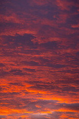 Beautiful orange sunset or sunrise clouds.