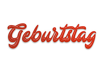 Geburtstag, Ballon, Rotes, Wort