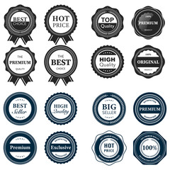 Set of retro vintage badges. vector illustration