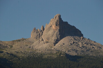 Hiking and climbing at the stunning Passo Giau in the Dolomite mountains of Northern Italy