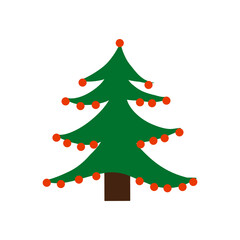 Cute Christmas tree, modern design. Christmas tree. Can be used for printed materials - flyers, posters, business cards or for the web.