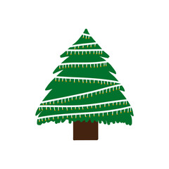Cute Christmas tree, modern design. Christmas tree. Can be used for printed materials - flyers, posters, business cards or for the web.
