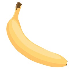 Simple minimal yellow full fresh banana icon illustration vector design element isolated on a white background