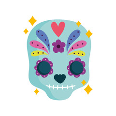 mexican catrina flower floral decoration, mexico culture