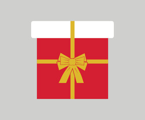 Illustration of gift box And Bow. Present gift box vector design. Christmas gift box illustration vector symbol icon.
