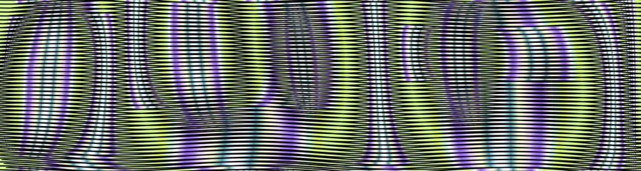 Obraz premium Abstract horizontal banner with wavy lines and rounded shapes and volume effect. Multi colored grid texture for web background saver, mobile apps, business card, page, image of blog, books, site.