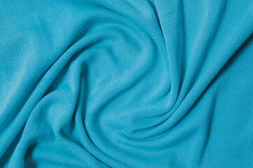 blue silk fabric background - soft, elegant and delicate