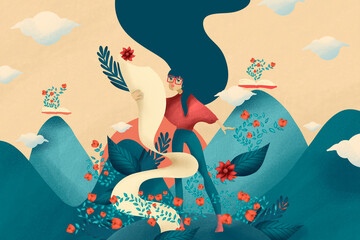 Female holding a checklist or to-do list