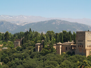 Fototapeta na wymiar Strolling through the streets of Granada. Alhambra, cathedral, albaicin. Andalusia. Spain